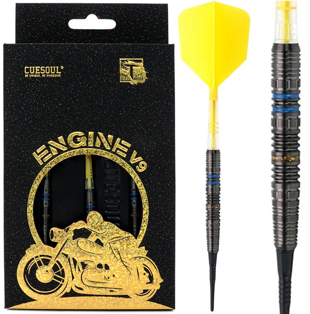Cuesoul ENGINE V9 Steeldarts/Softdarts No5 90% 18/20/22 Gramm Softdarts