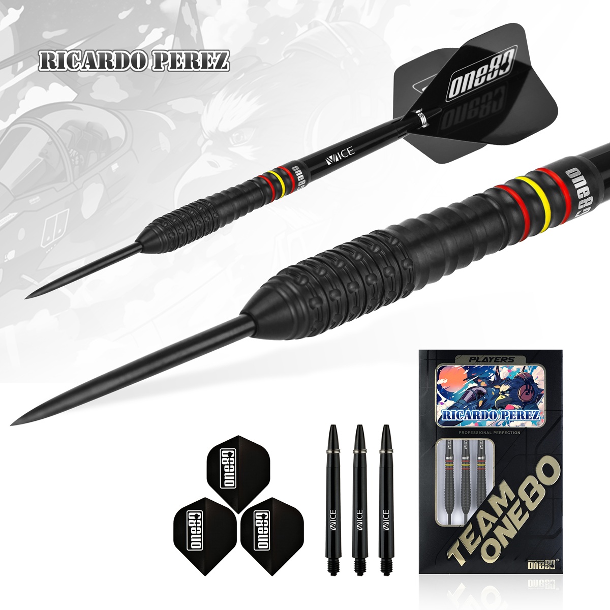 ONE80 Ricardo Perez V2 90% Steeldarts 22 Gramm Steeldarts