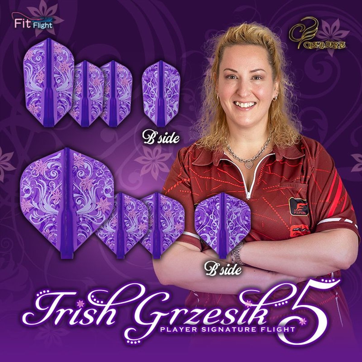 Cosmo Darts Fit Flights Trish Grzesik 5 Standard Flights