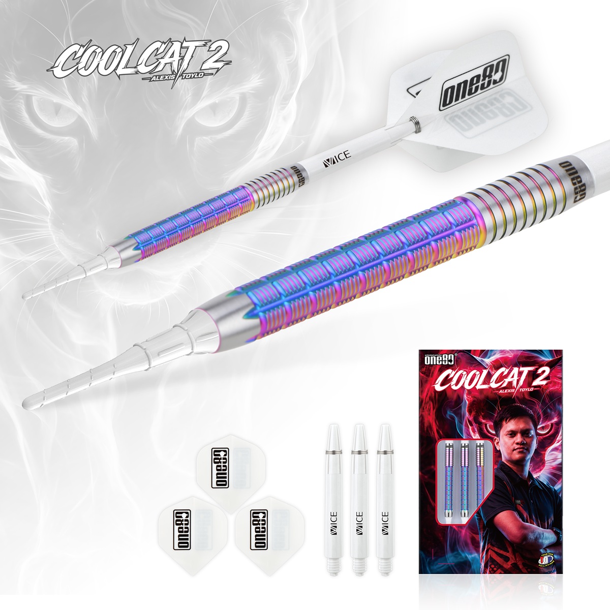 ONE80 Alexis Toylo Signature V2 90% Softdarts 22 Gramm Softdarts