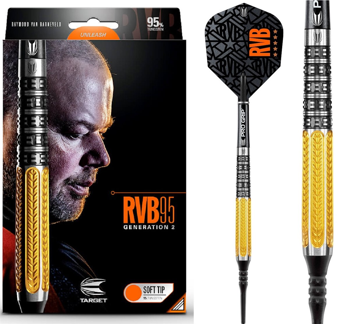 Target Raymond van Barneveld GEN2 RvB 95% Tungsten Softdarts 17 Gramm Softdarts