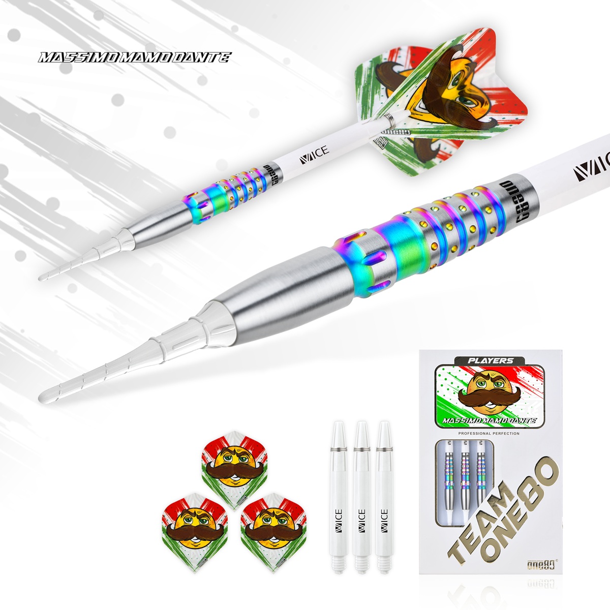 ONE80 Mamo Massimo V2 90% Softdarts 19 Gramm Softdarts