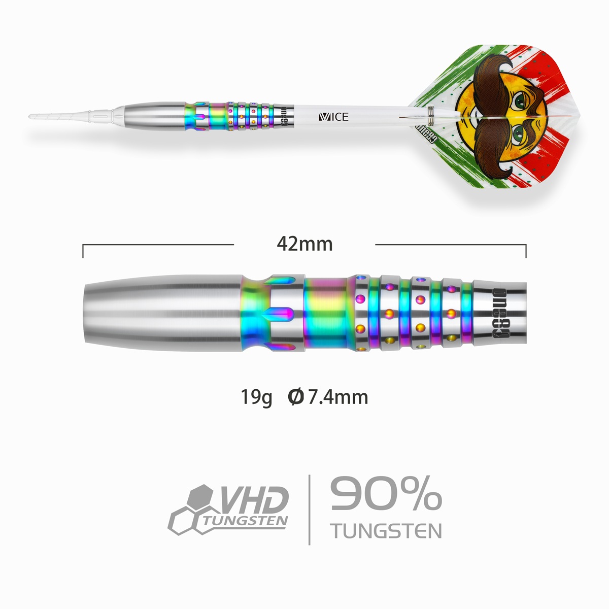 ONE80 Mamo Massimo V2 90% Softdarts 19 Gramm Softdarts