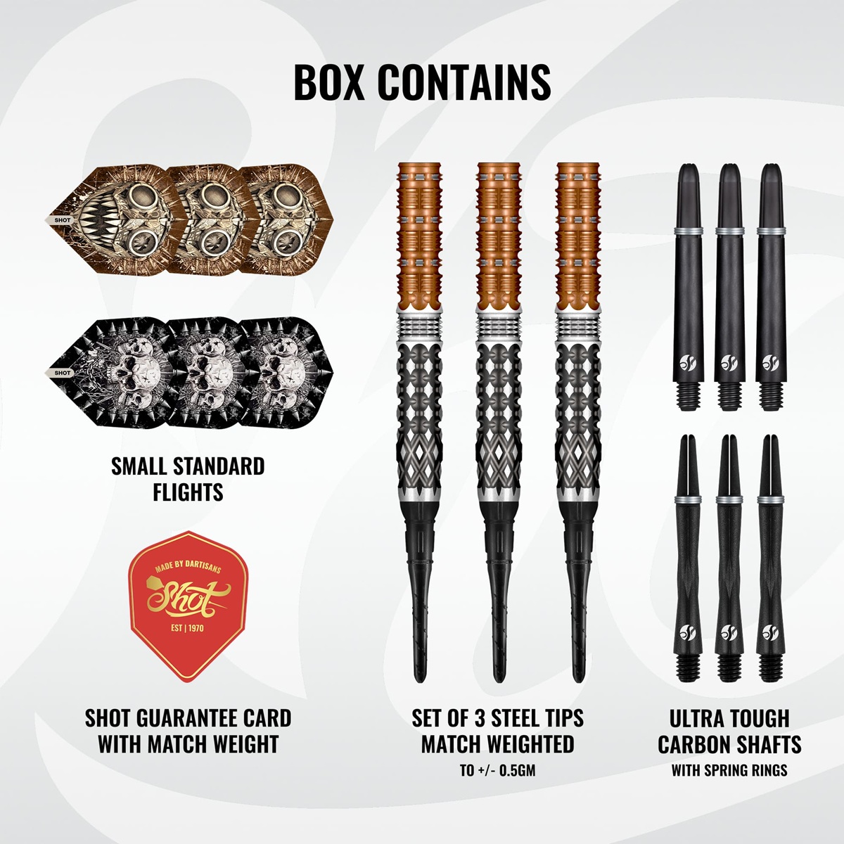 Shot! Gnarly Gnasha 95% Tungsten Softdarts 20 Gramm Softdarts