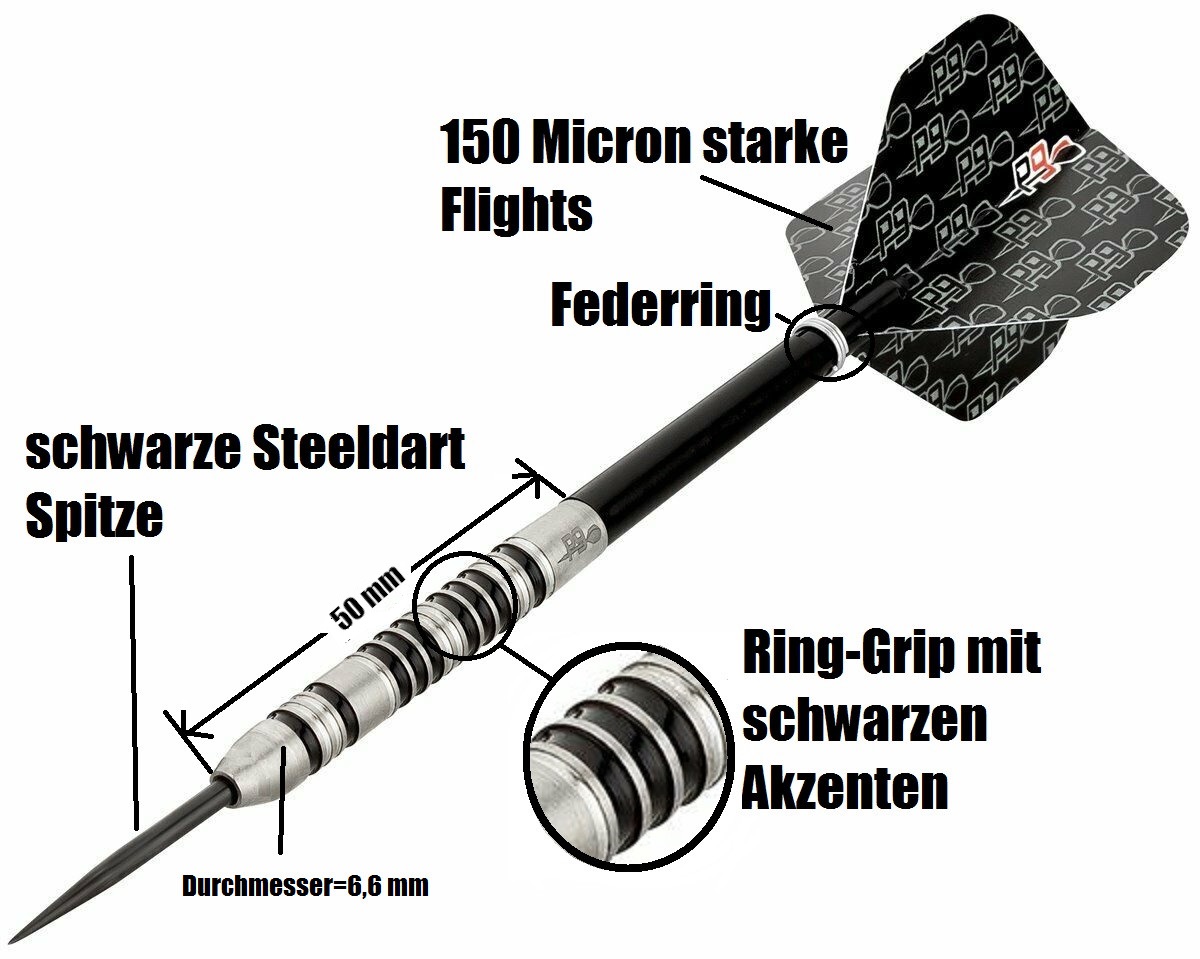 P9 Steeldarts "UK" 90% Tungsten 22 Gramm  Steeldarts