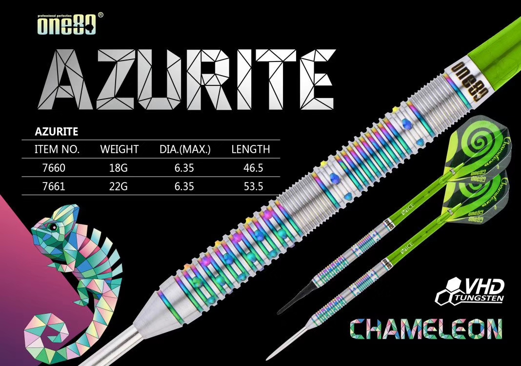 One80 Chameleon Azurite Steel Darts 24 Gramm Steeldarts