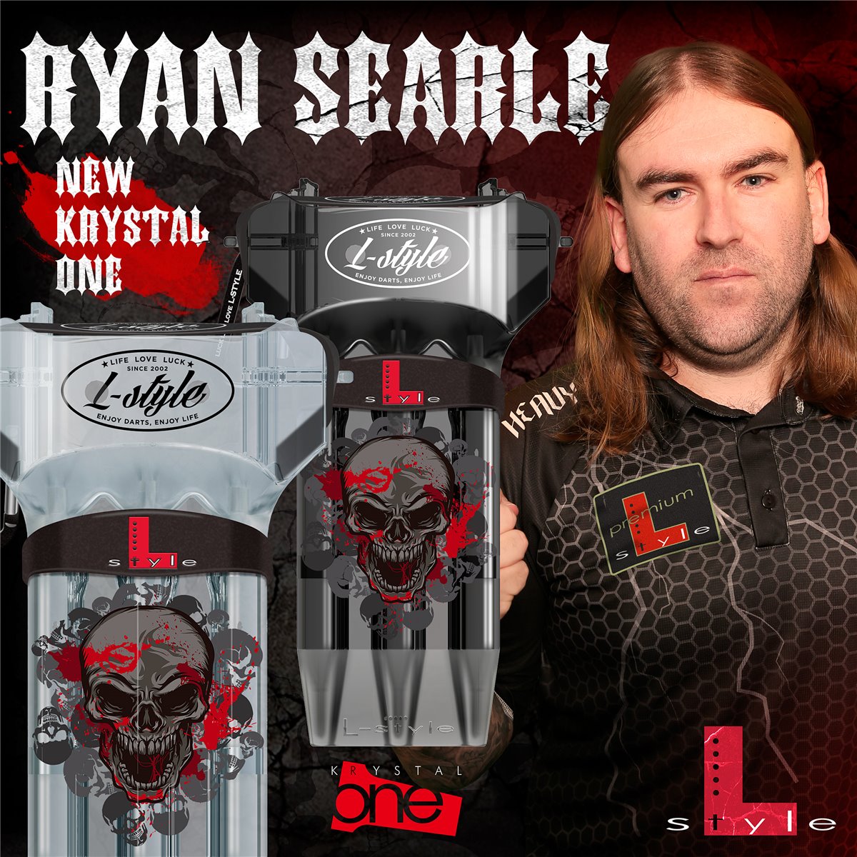 L-Style Krystal One Ryan Searle V3 - Dart Tasche Clear Black