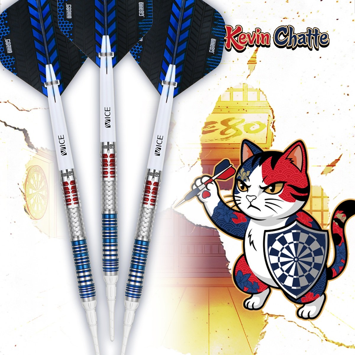 ONE80 Kevin Chatte 90% Softdarts 18 Gramm Softdarts