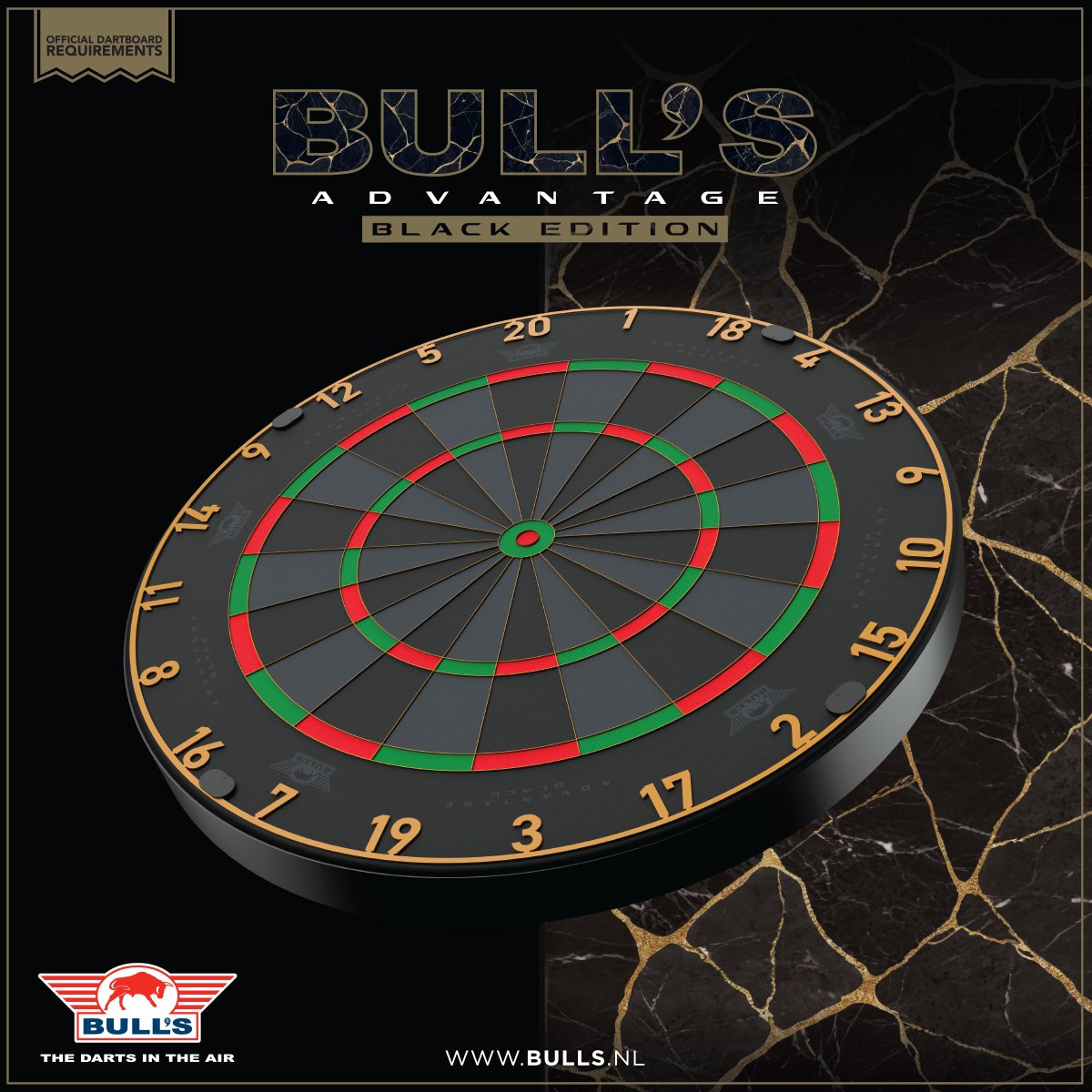 Bull's NL Advantage Black Dartboard Bristle Board