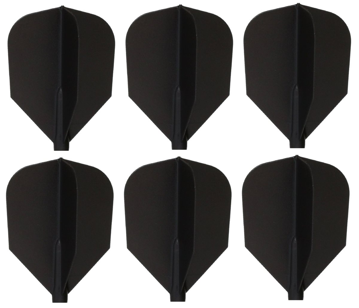 2 Set Cosmo Darts Fit Flights Schwarz Shape Flights