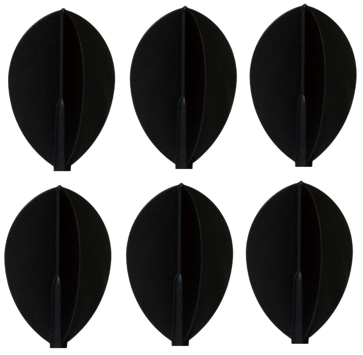 2 Set Cosmo Darts Fit Flights Schwarz Teardrop Flights
