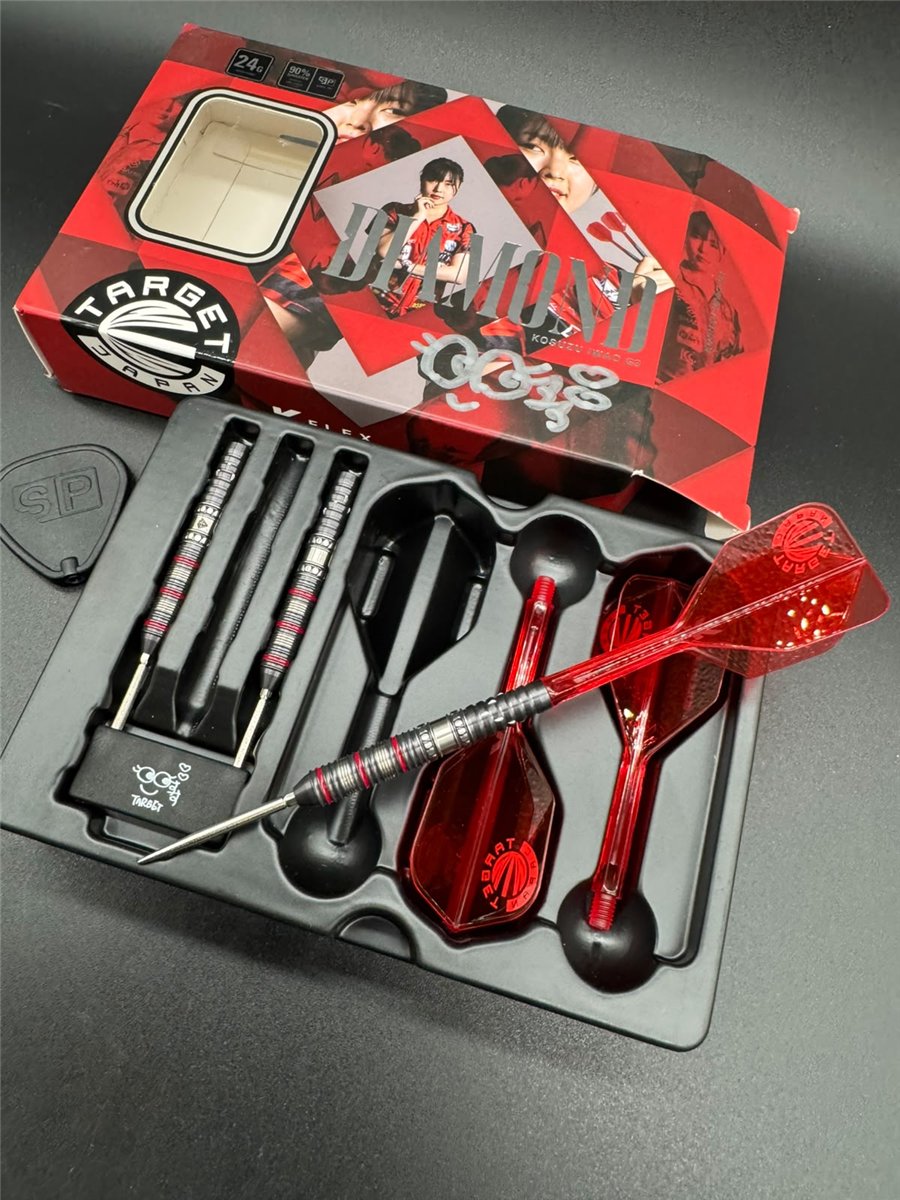 Target Prime Series Kosuzu Iwao Diamond G3 90% Swiss Points Steeldarts 24 Gramm mit Signatur Steeldarts