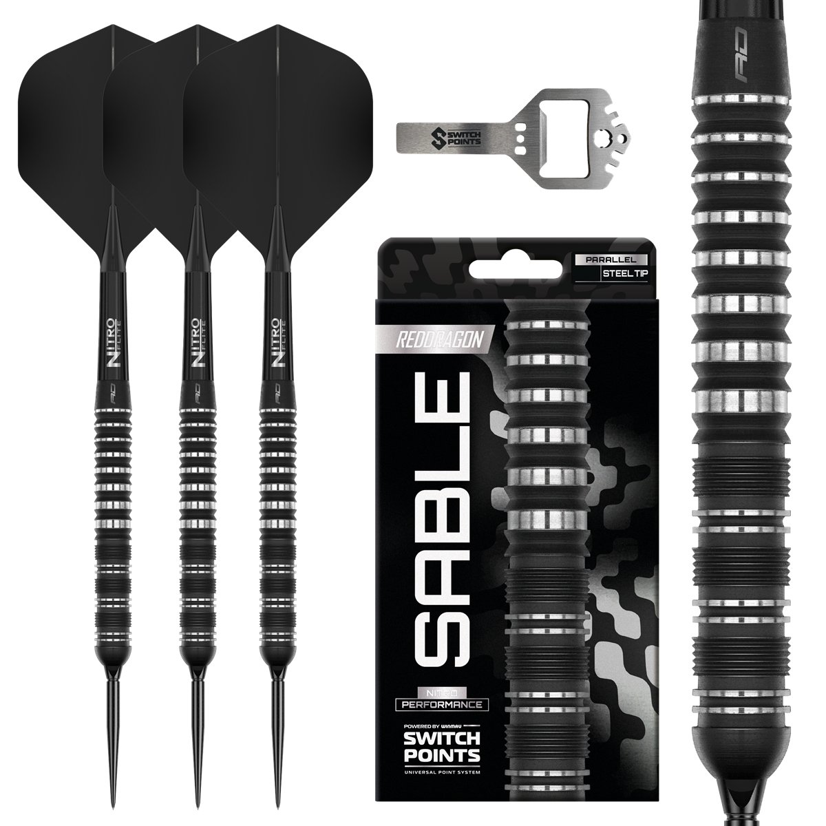 Reddragon Sable Parallel Switch Point 90% Steeldarts 21/22/23/24 Gramm Steeldarts