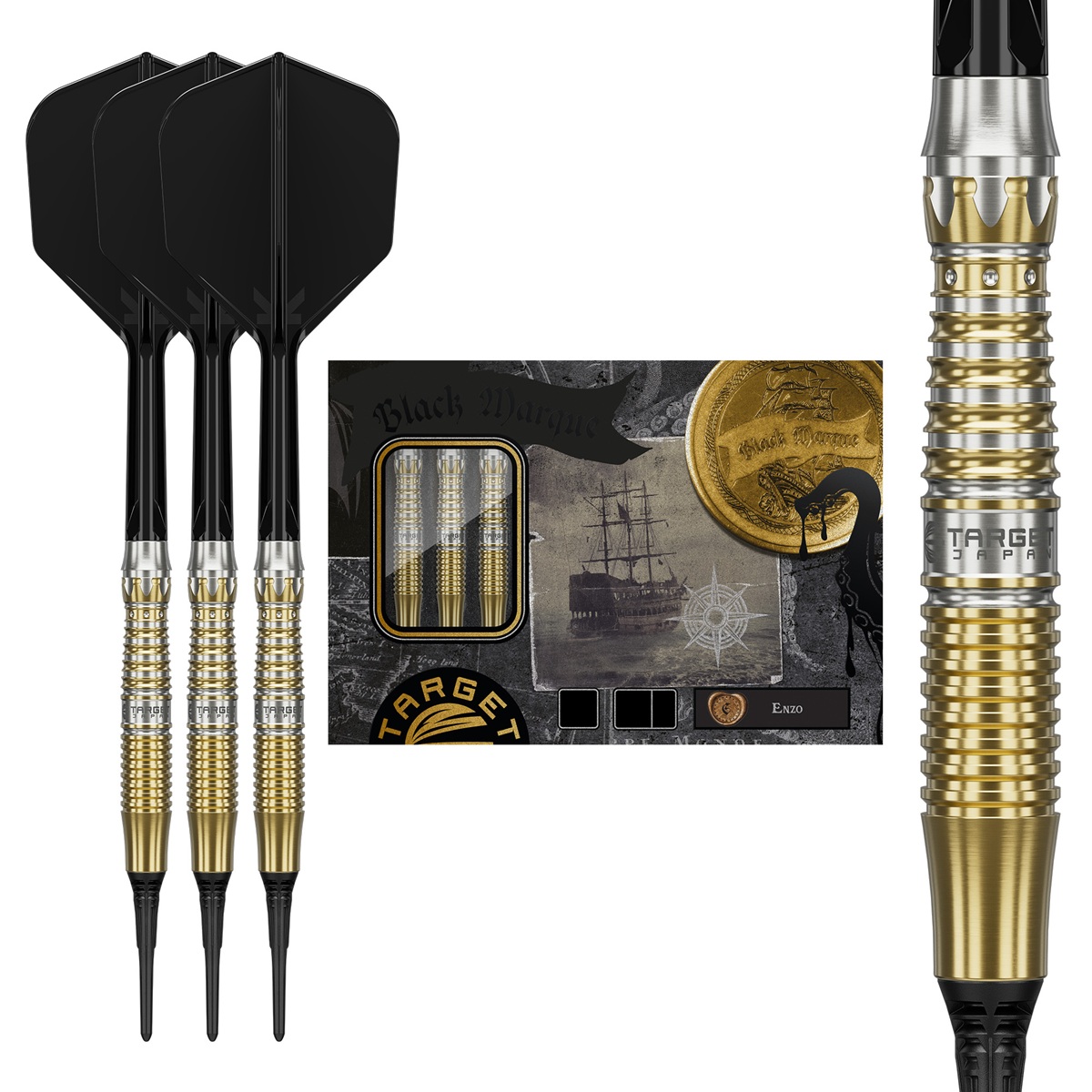 Target Black Marque Enzo 90% 2BA Softdarts 18 Gramm Softdarts