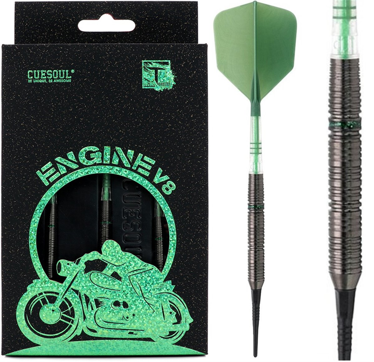 Cuesoul ENGINE V8 Steeldarts/Softdarts No5 90% 18/20/22 Gramm Softdarts