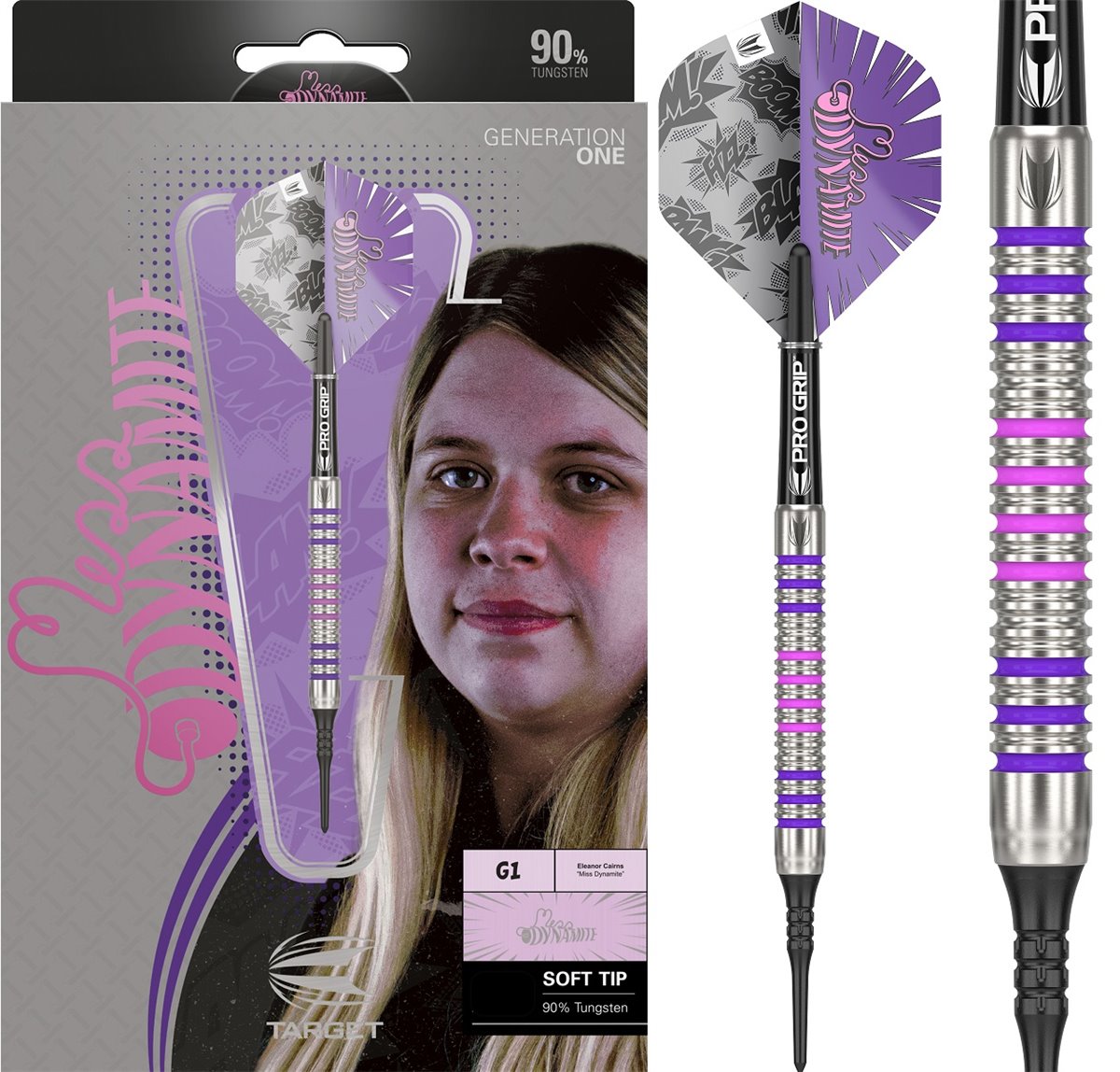 ONE80 Night Hunter Defense 90% Steel Tip Darts