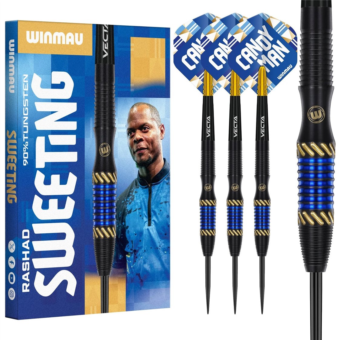 Winmau Rashad Sweeting 90% Steeldarts 24 Gramm Steeldarts