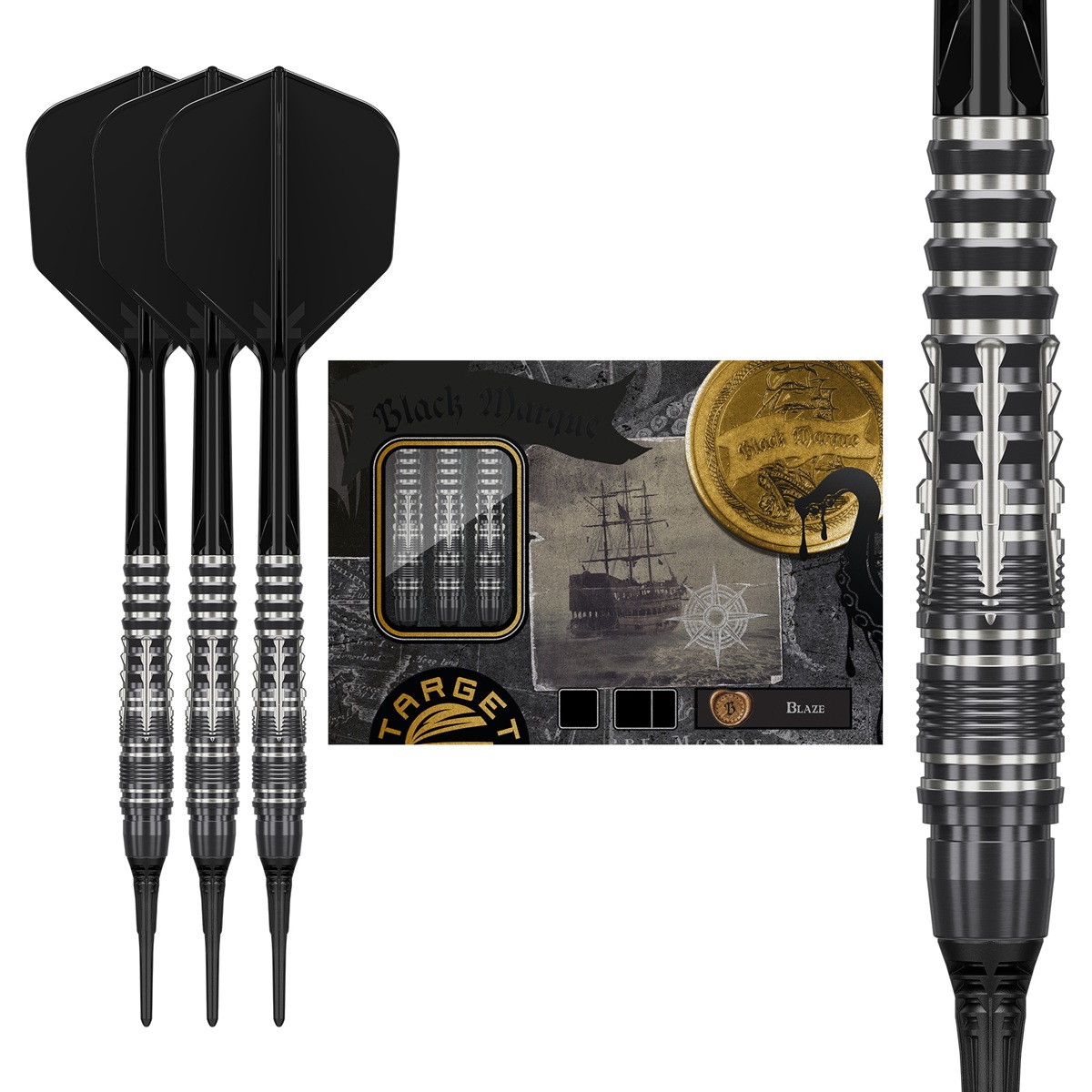 Target Black Marque Blaze 90% 2BA Softdarts 18 Gramm Softdarts