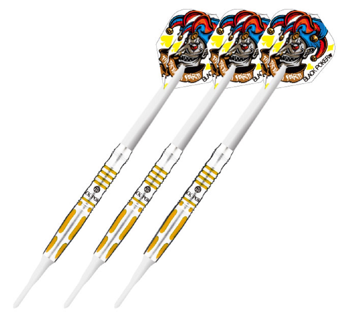 Hinotori Black Poker Storm Gold Soft Darts 18/20 Gramm Softdarts