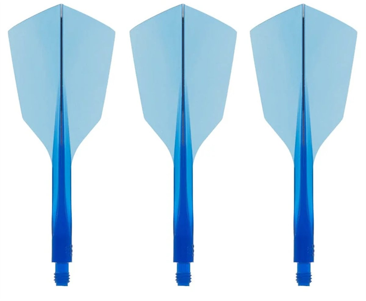 Condor Dart Flights Shafts AXE 120 Blau Transparent Narrow Flights