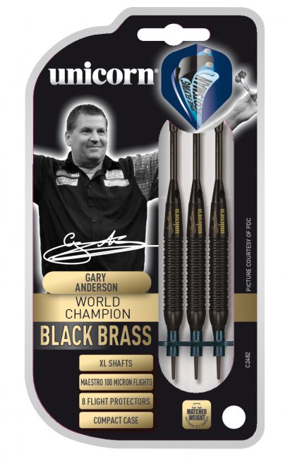 Unicorn Black Brass Gary Anderson Steel Dart.27g Steeldarts Unicorn Black Brass Gary Anderson Steel Dart.27g Steeldarts
