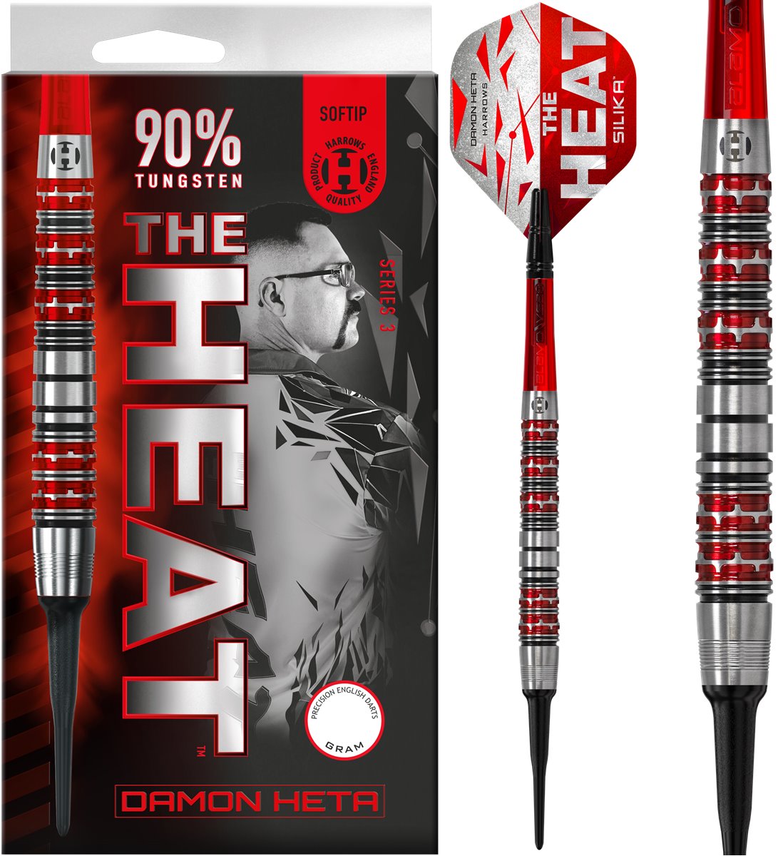 Harrows Damon Heta G3 90% Softdarts 18/20 Gramm Softdarts
