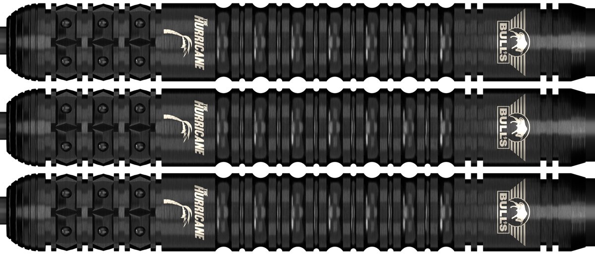 Bull´s Kim Huybrechts E2 Full Black 90% Steeldarts 23/25 Gramm Steeldarts