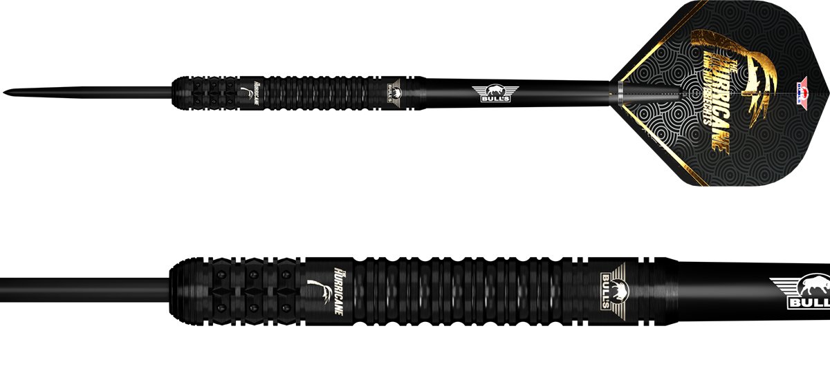 Bull´s Kim Huybrechts E2 Full Black 90% Steeldarts 23/25 Gramm Steeldarts