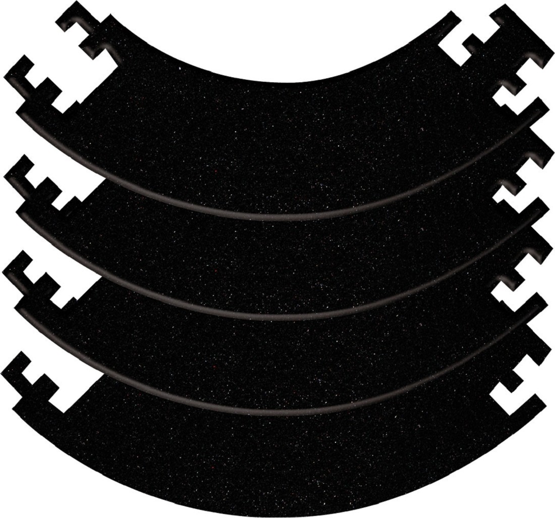 4 tlg. Bull's Quarterback Surround schwarz rot creme Dart Wandschutz