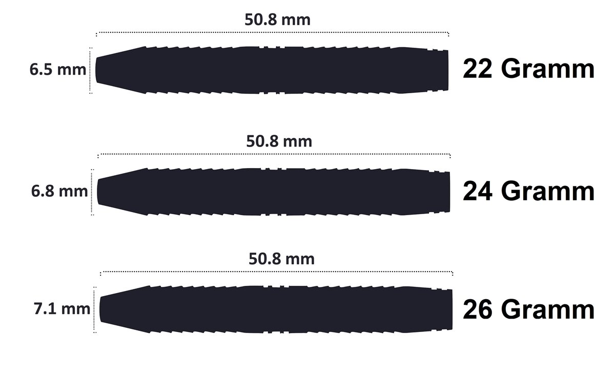 Reddragon ZX-1 Steeldarts 22 Gramm Steeldarts