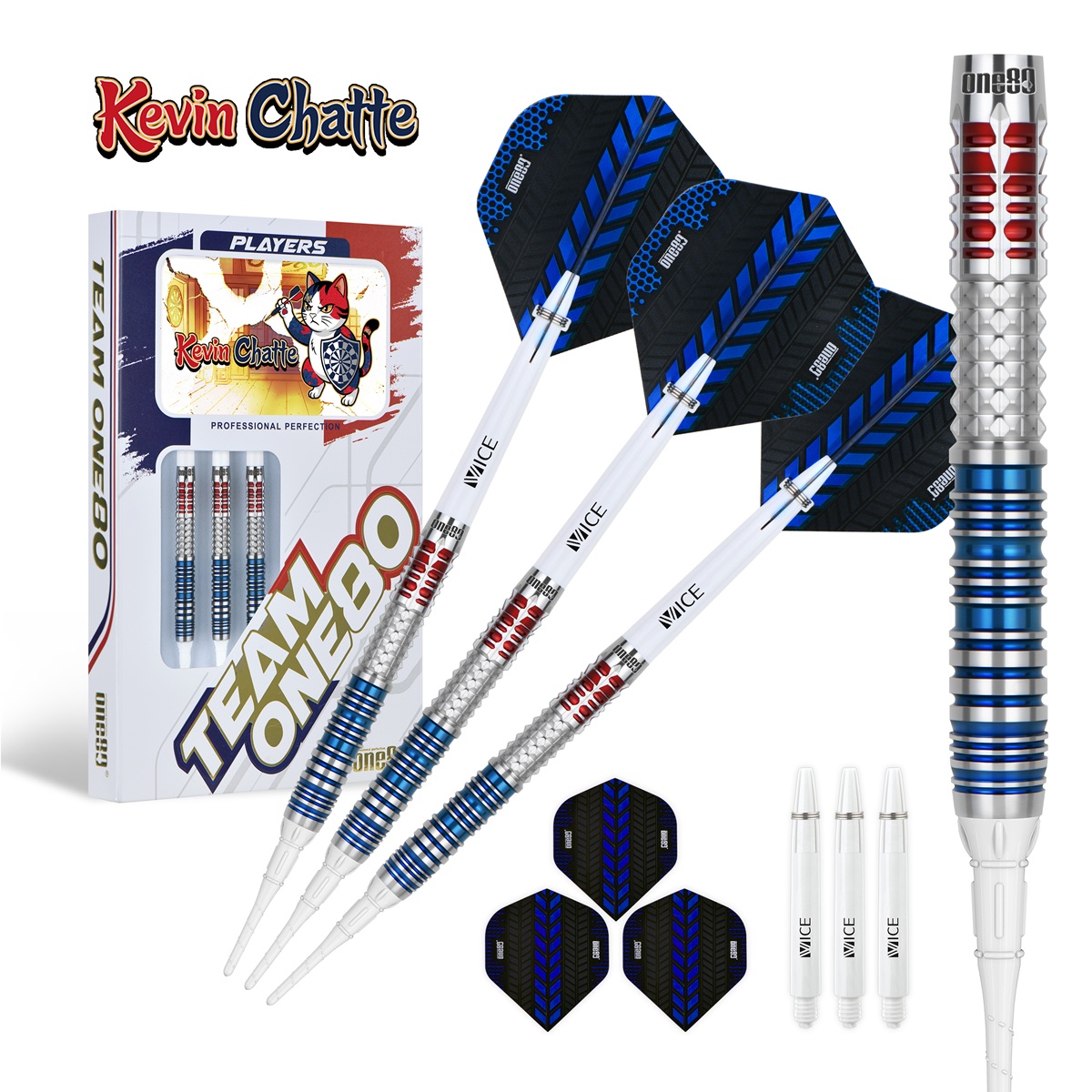 ONE80 Kevin Chatte 90% Softdarts 18 Gramm Softdarts