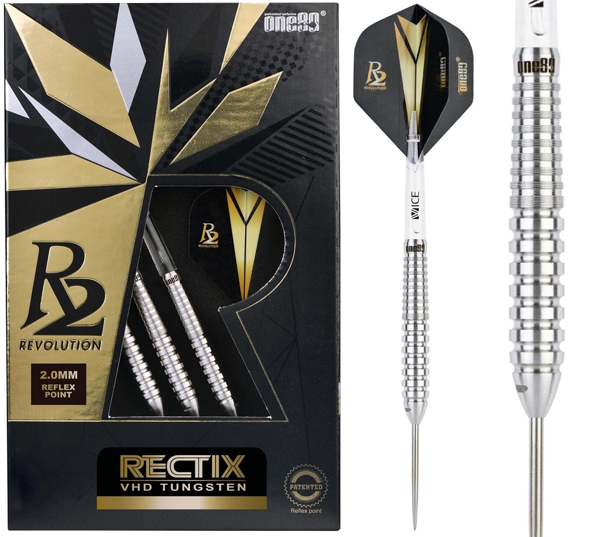 one80 R2 Rectix 2.0 Steeldart Pfeile 23/25 Gramm Steeldarts