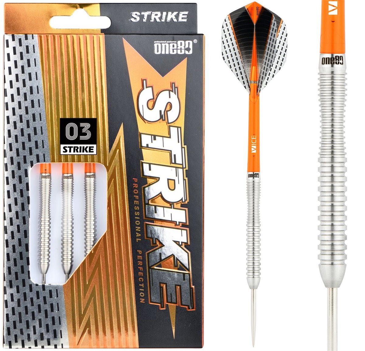 ONE80 Strike 3 Steeldarts ONE80 22 24 26 Gramm Steeldarts