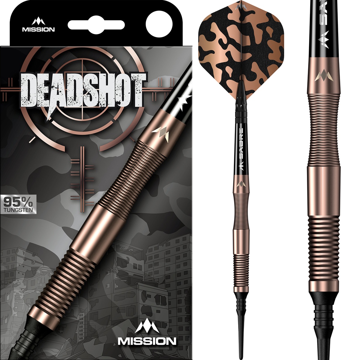 Mission Dead Shot 95 % Softdarts 19 Gramm Softdarts