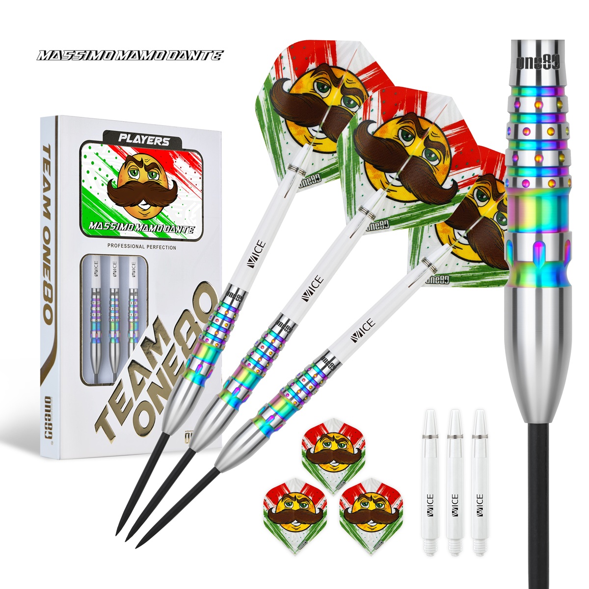 ONE80 Mamo Massimo V2 90% Steeldarts 22 Gramm Steeldarts