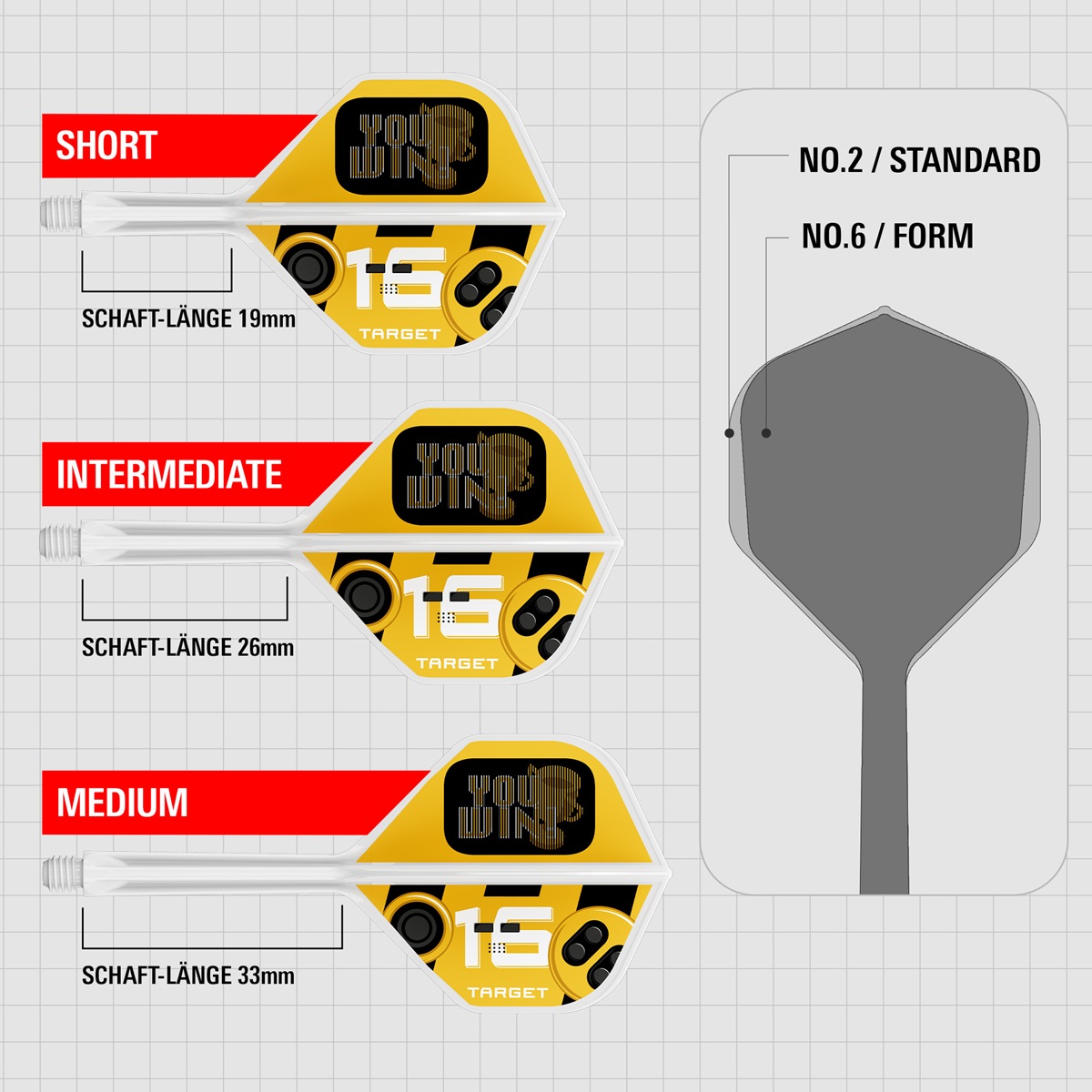 Target K-Flex You Win Shaft/Flight System Standart No2 Shafts