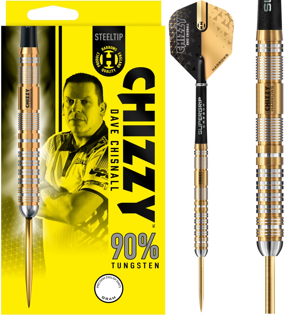 Harrows Dave "Chizzy" Chisnall G2 90% Steeldarts 21/22/23/24/25/26 Gramm Steeldarts