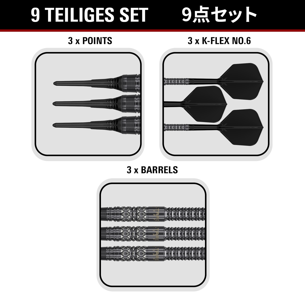 Target Black Marque Creed 90% 2BA Softdarts 21,5 Gramm Softdarts