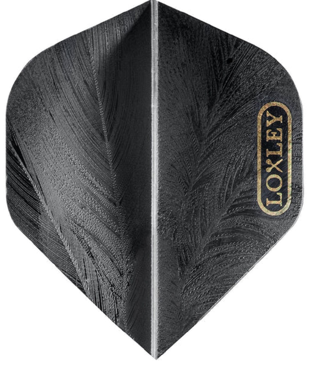 Loxley Midnight Black Feather Dart Flights Standard Flights LO
