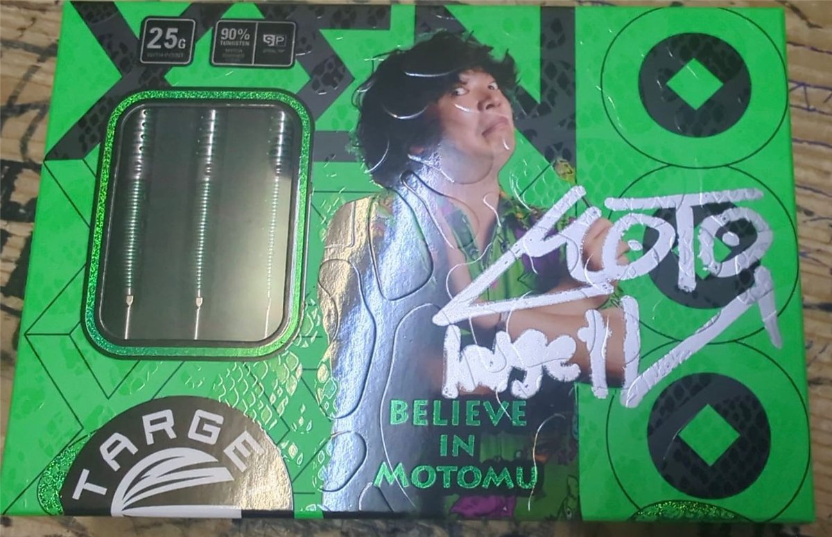 Target Prime Series Xeno G1 Motomu Sakai Swiss Point 90% Steeldarts 25 Gramm mit Autogramm Steeldarts