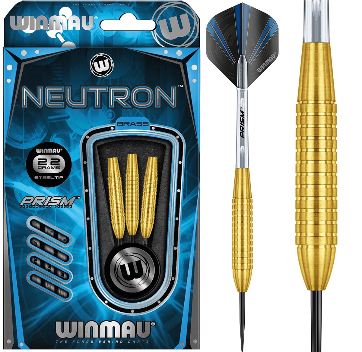 Winmau Steeldart "NEUTRON" 22/24 Gramm Messingbarrel Steeldarts