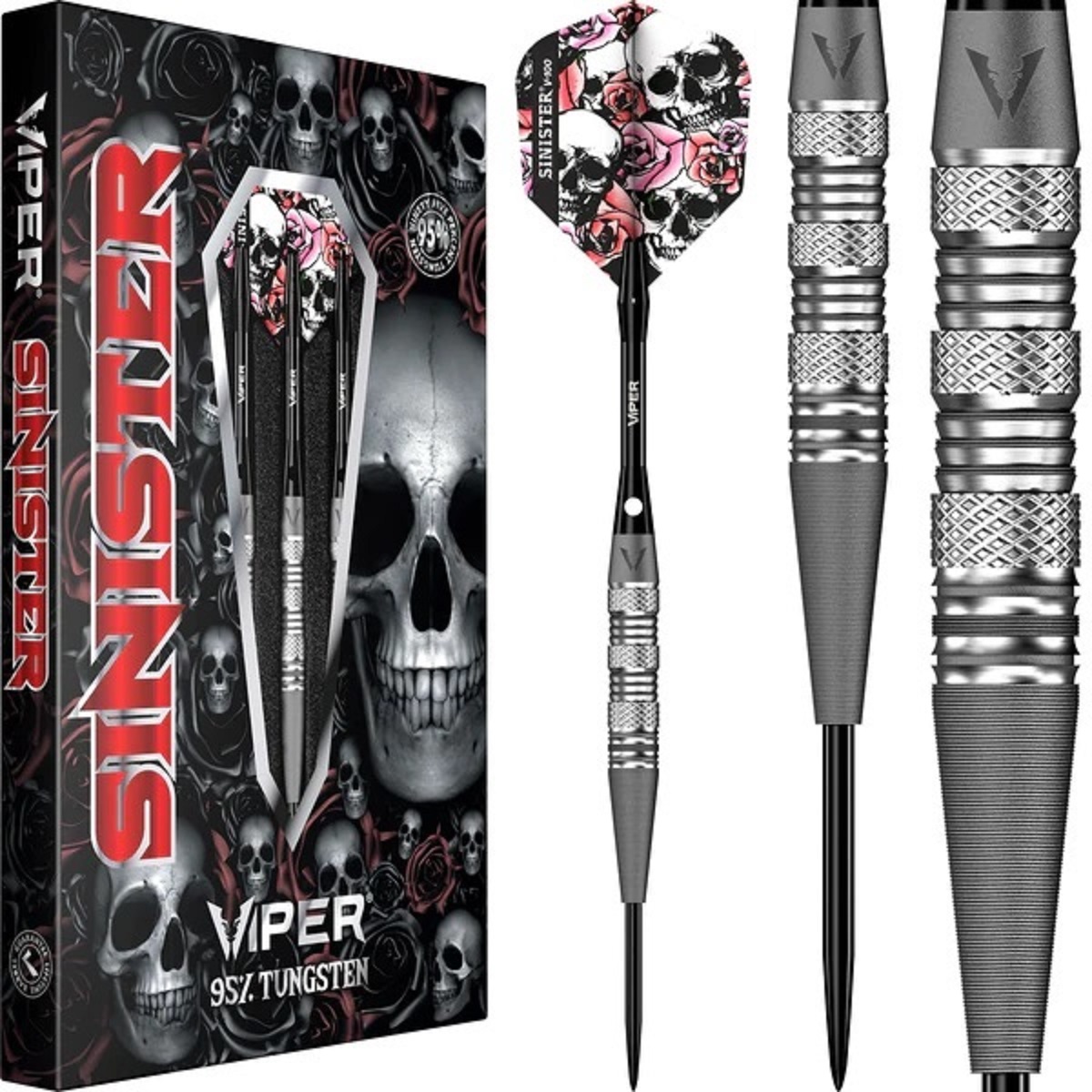 Viper Sinister S2 Sandblasted Tri-Knurl 95% Steeldarts 22/24/26 Gramm Steeldarts