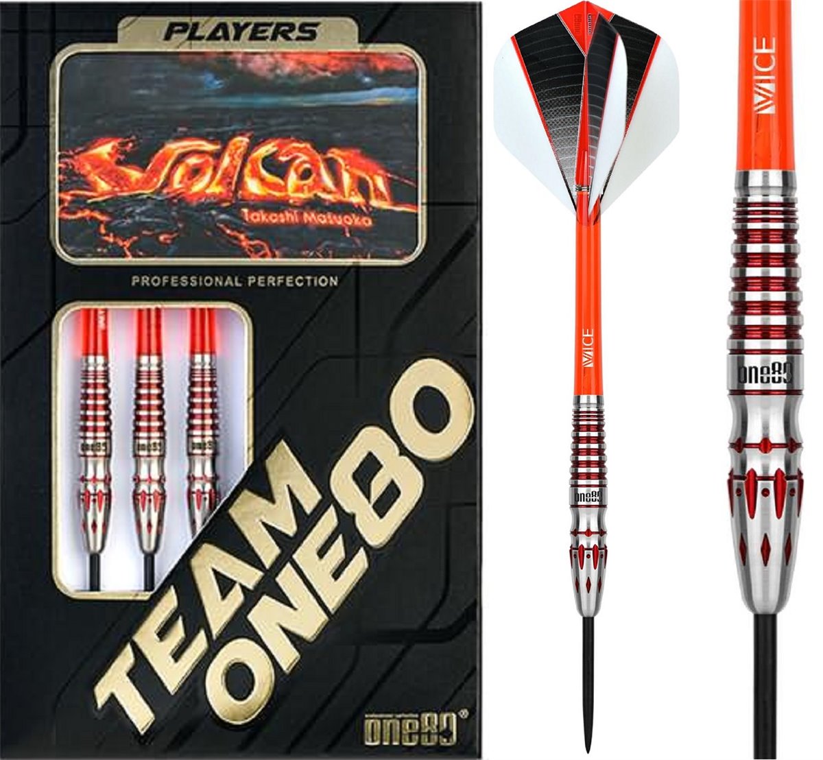 one80 Takashi Masuoka Volcan Steeldarts 22 Gramm Steeldarts