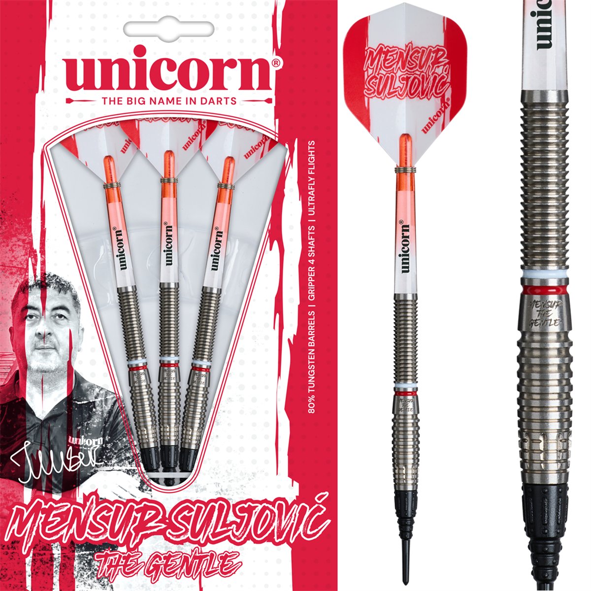 Unicorn Mensur Suljovic 80% Softdarts 18/20 Gramm Softdarts