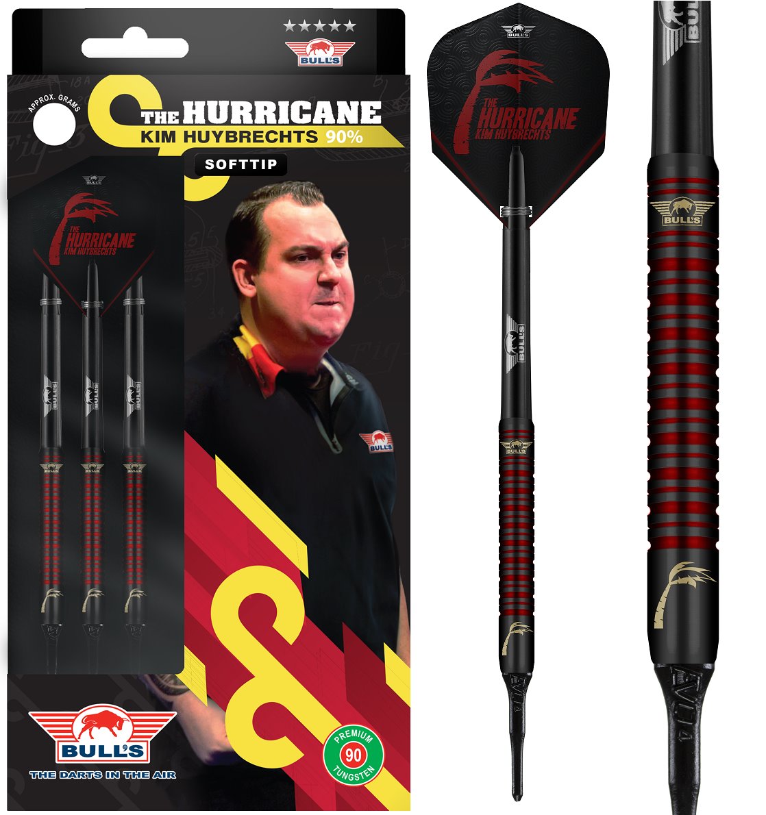 Bull's Kim Huybrechts 90% Black Titanium 18/20 Gram Softdarts Softdarts