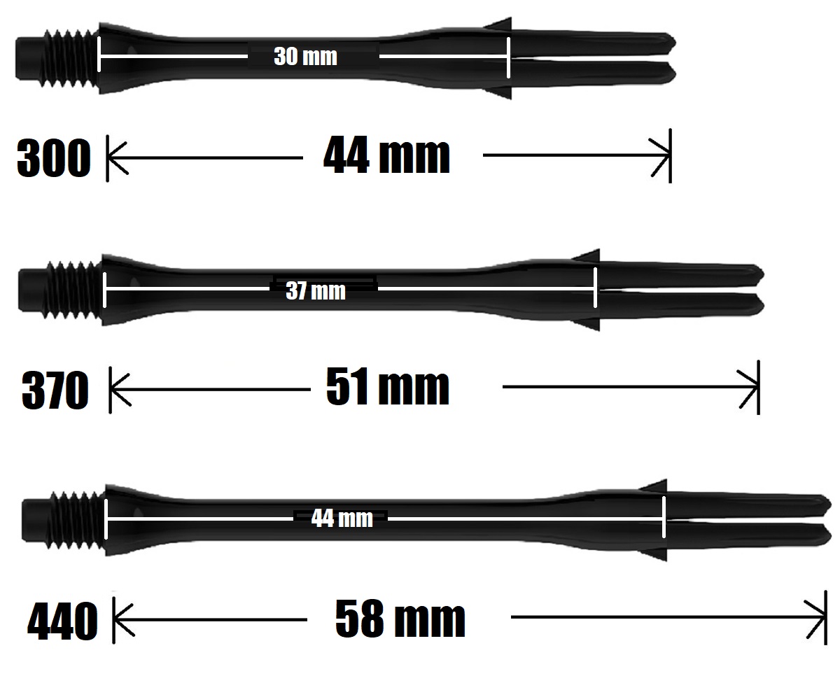 L-Style Locked Slim Shaft Schwarz Shafts