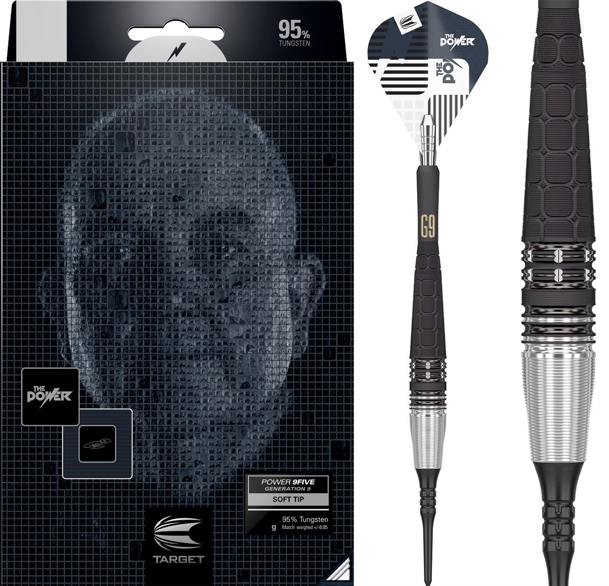 Target Phil Taylor Power GEN 9 G9 95% Softdart 18/20 Gramm Softdarts