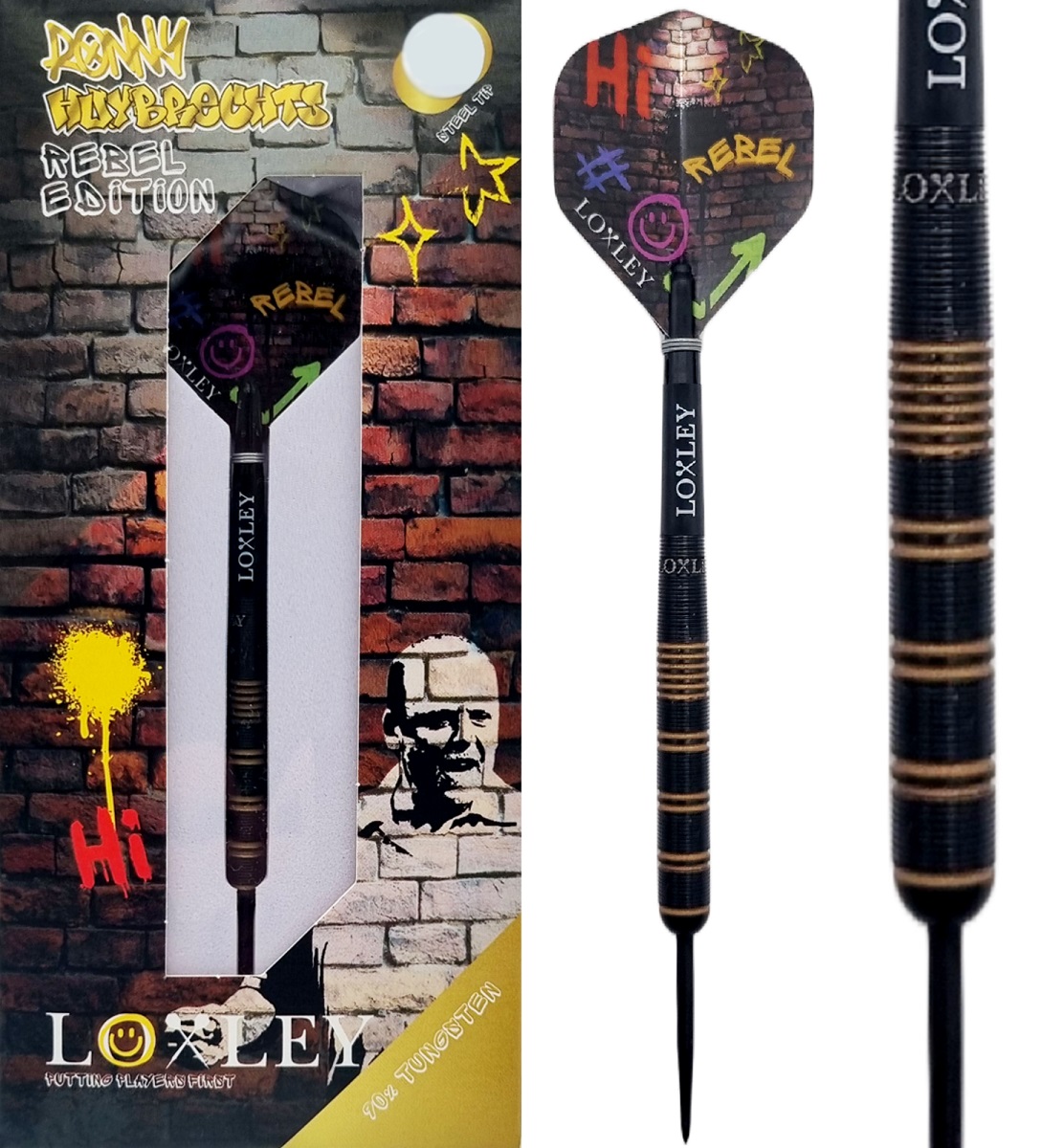 Loxley Ronny Huybrechts Rebel 90% Steeldarts 21/23/25 Gramm Steeldarts