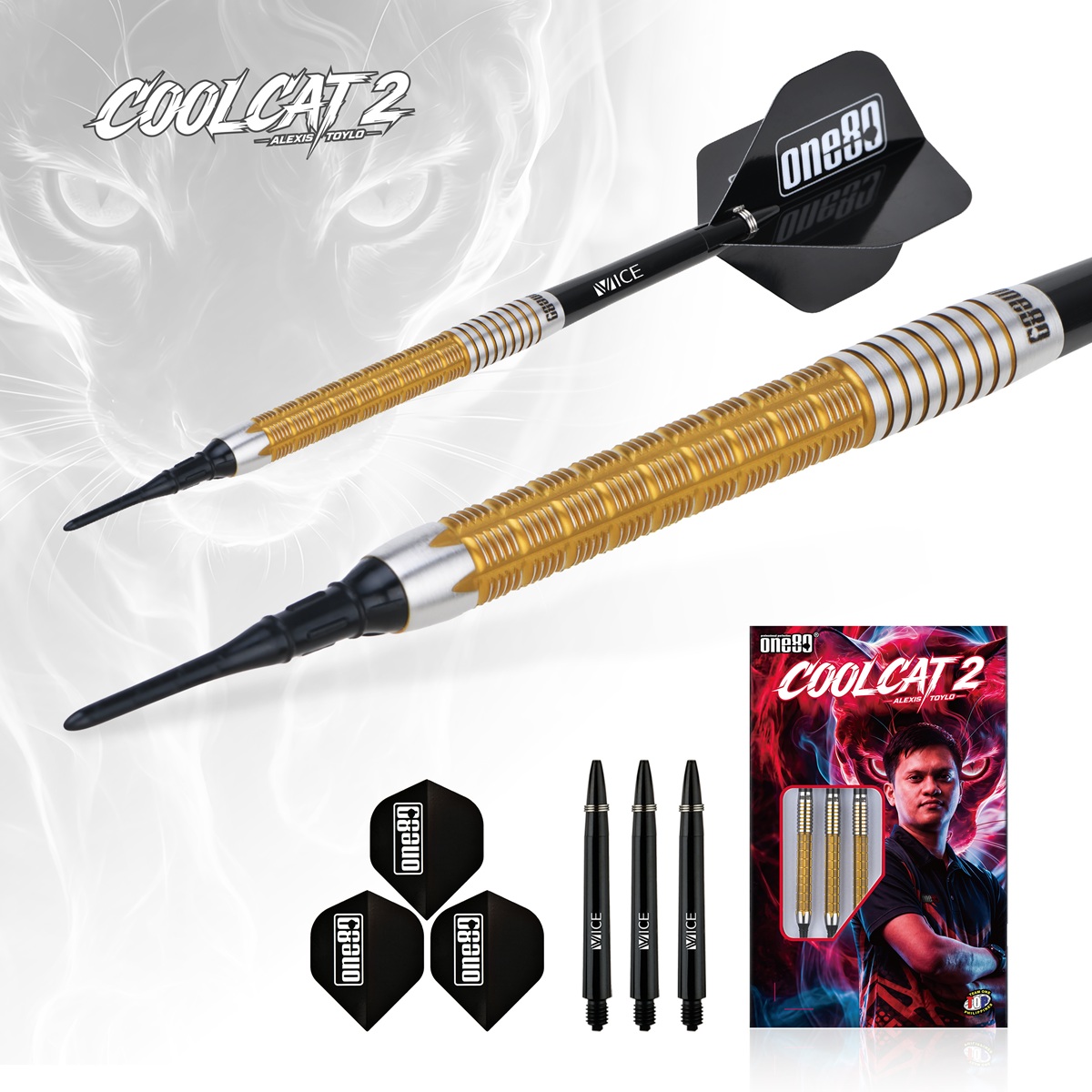 ONE80 Alexis Toylo Signature V2 90% Softdarts 21 Gramm Softdarts