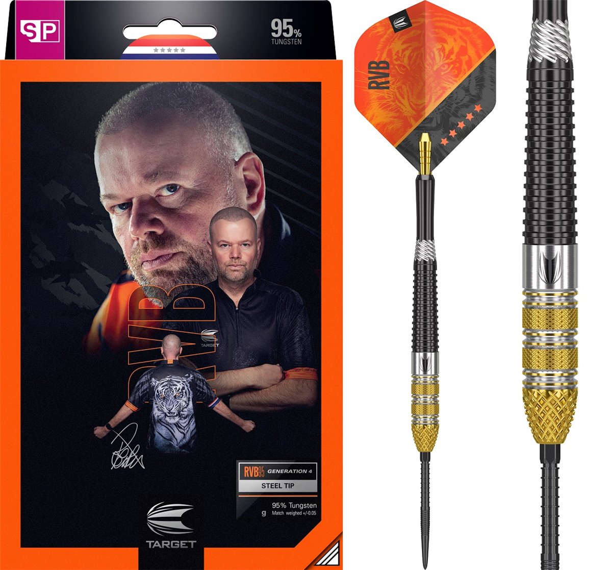 Target Barneveld Swiss Point RVB GEN 4 95% Tungsten Steeldarts 21/23/25 Gramm Steeldarts